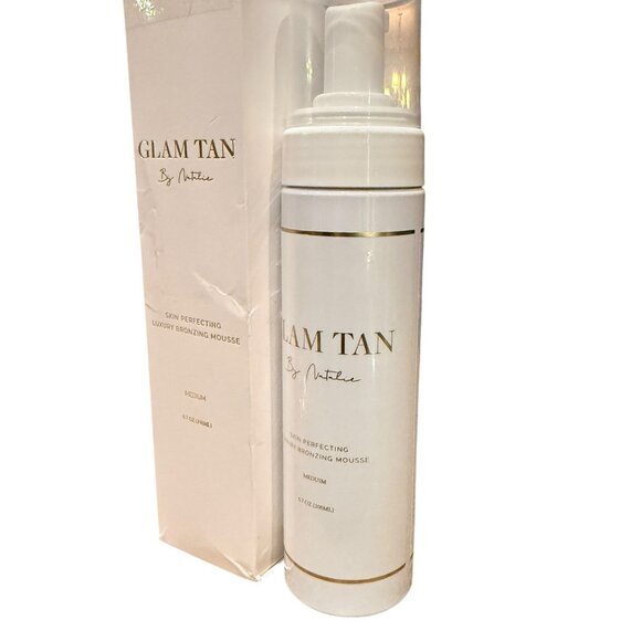 NIB Glam Tan by Natalie Skin Perfecting Bronzing Mousse-Medium - Picture 3 of 7